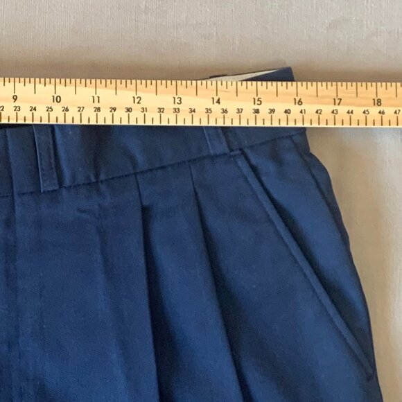 Vintage Aero Mode ALTERED Minimalist Elevated Dress Pants Navy Blue Pleated - Picture 10 of 16